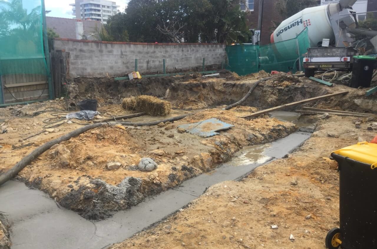Pouring the Footings New Luxury Home – Manly The Right Builder
